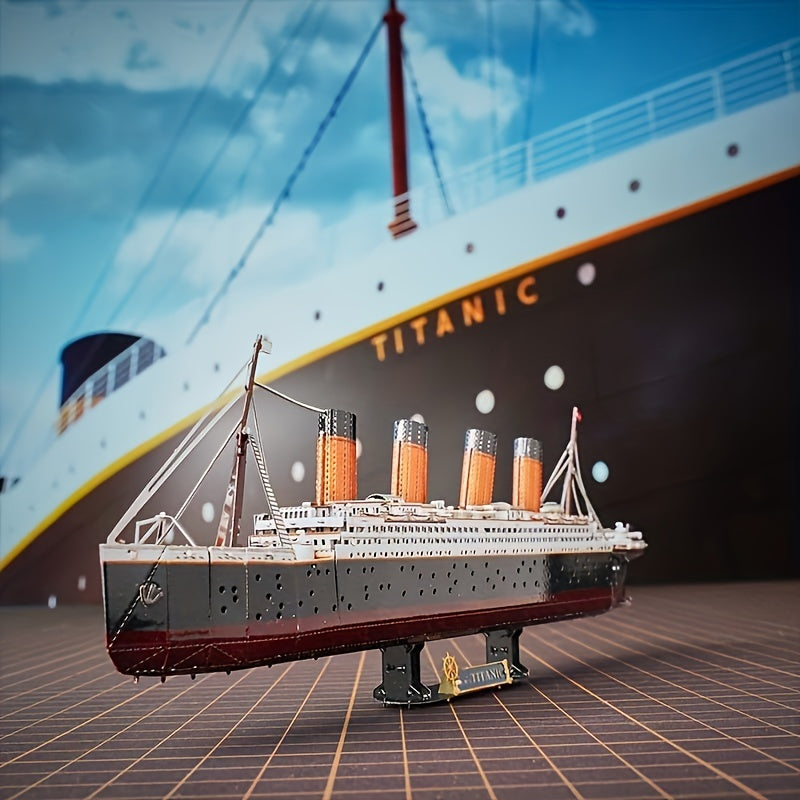 3D-modell i metall av Titanic – detaljerad gör-det-själv-modell för kreativa