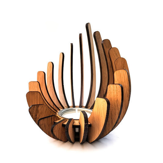 Elegant Lotos Ljusstake – Handgjord i Lagerdesign