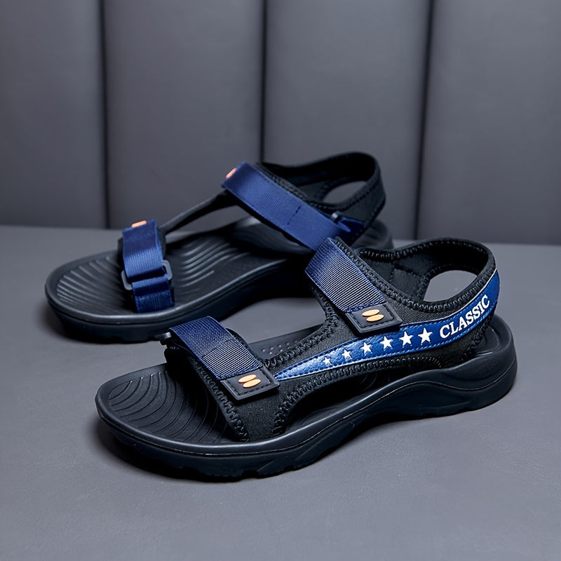 Bekväma herrsandaler med justerbara remmar
