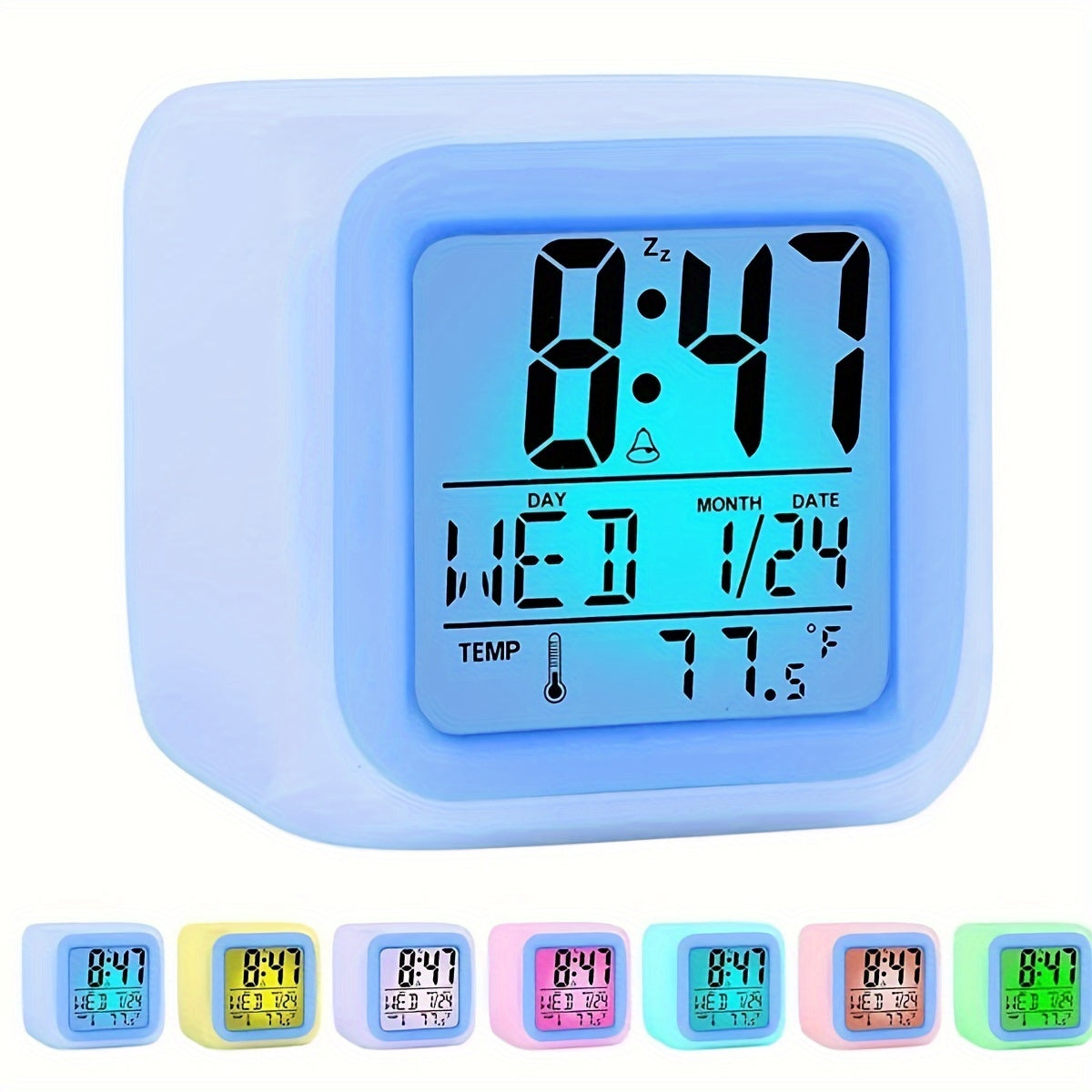 LED Digital Klocka med Temperaturdisplay – Tyst och Lysande för Alla Rum