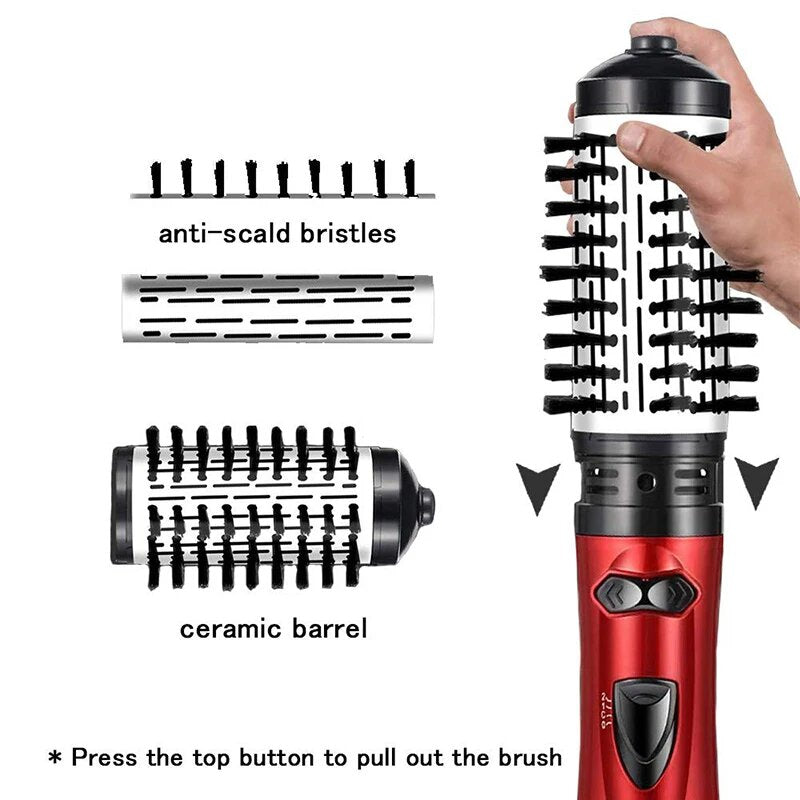 Effektiv Hårstyling: 2-i-1 Rotationsføntørrer & Volumizer