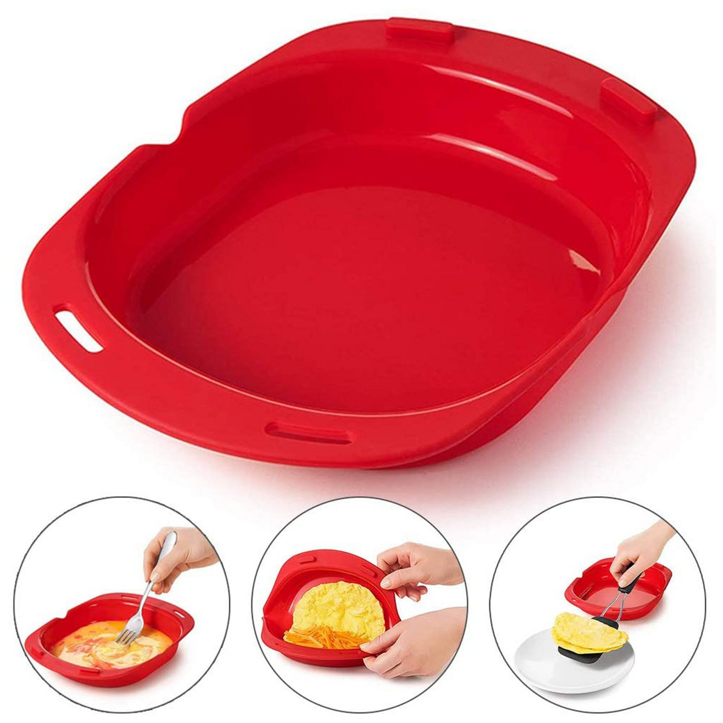 Non-stick omelettform för mikrovågsugn