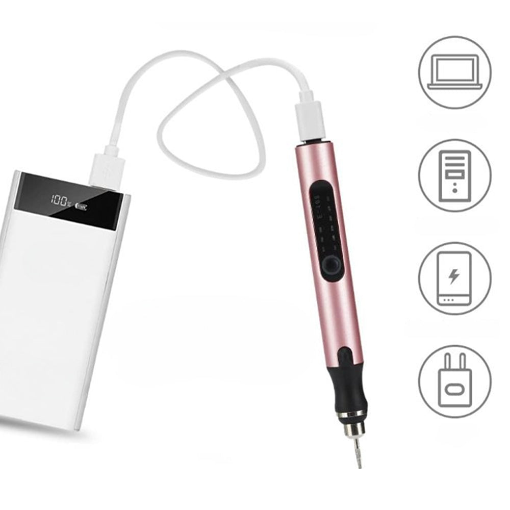 Genopladelig USB Diktatoptager | Stille og Præcis | Metal, Justerbar Hastighed