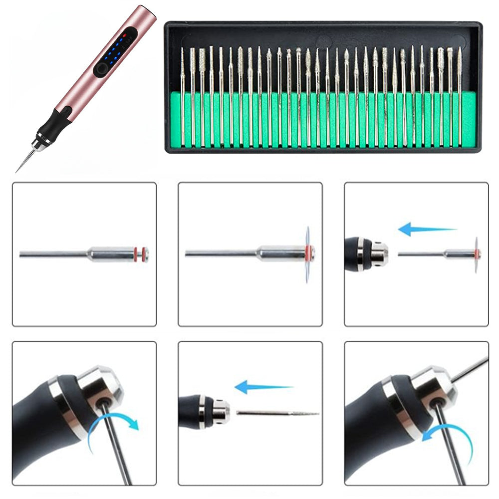 Genopladelig USB Diktatoptager | Stille og Præcis | Metal, Justerbar Hastighed