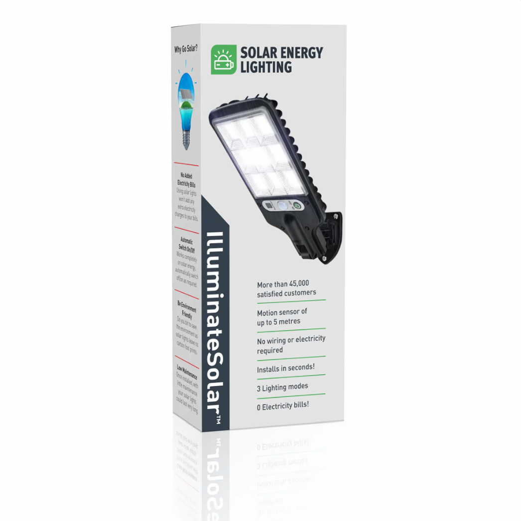 Soldriven LED-säkerhetslampa - Energibesparande & Väderbeständig