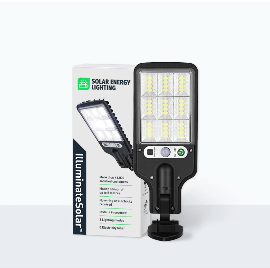 Soldriven LED-säkerhetslampa - Energibesparande & Väderbeständig