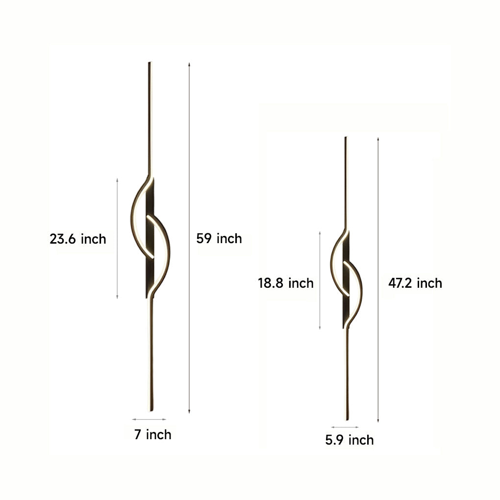 Elegant LED Væglampe i Sort Aluminium med Dæmpbar Funktion