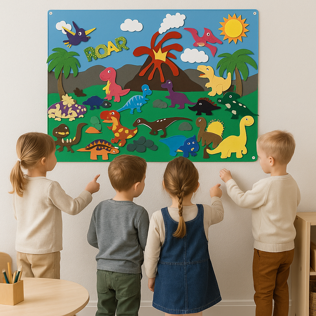 Kreativ Filttavla för Barn – Stimulerar Fantasi och Inlärning