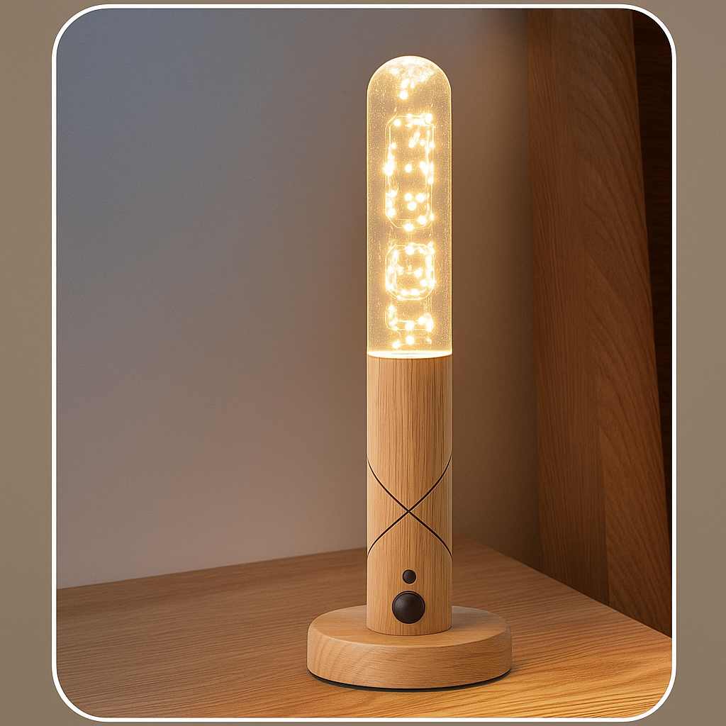 Mångsidig LED-bordslampa med magnetisk bas och rörelsesensor