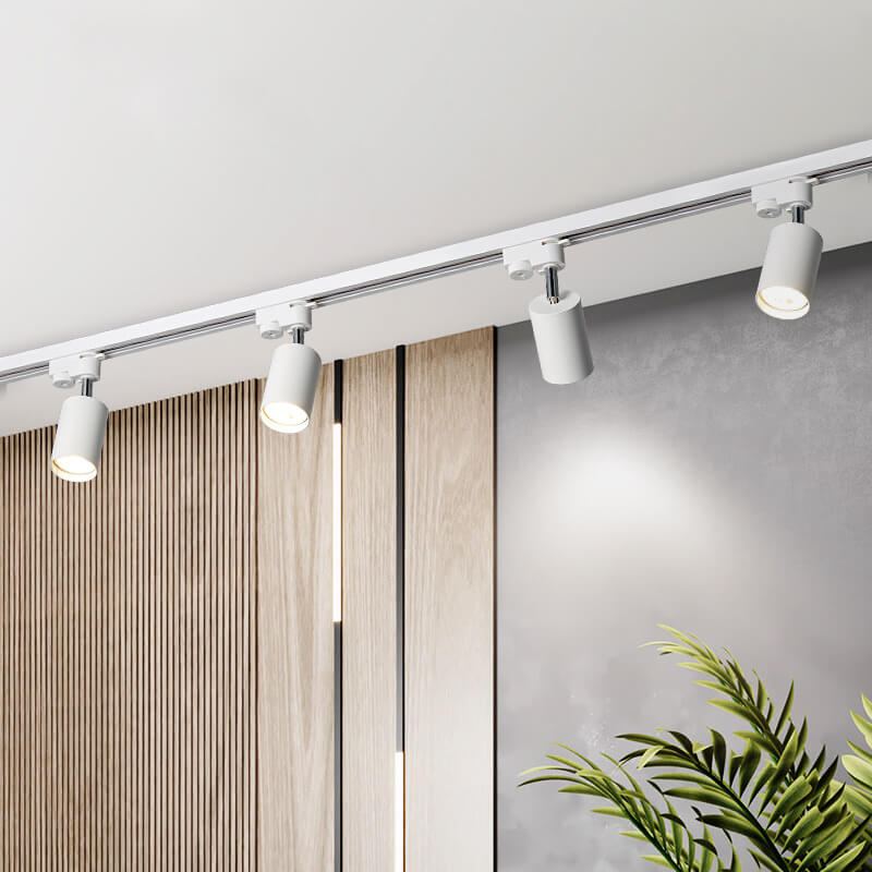 Moderne LED Loftlampe med Justerbare Spotlys i Sort Metal
