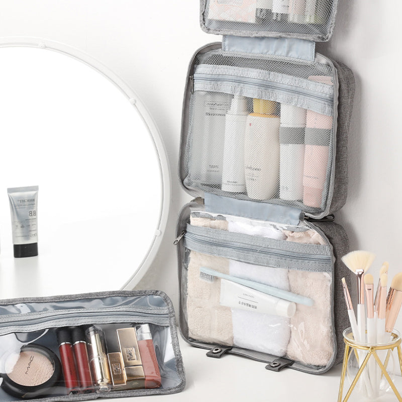 Resecosmetik Organizer | Kompakt och Vattentät | 4 Fack med 360° Hänglås