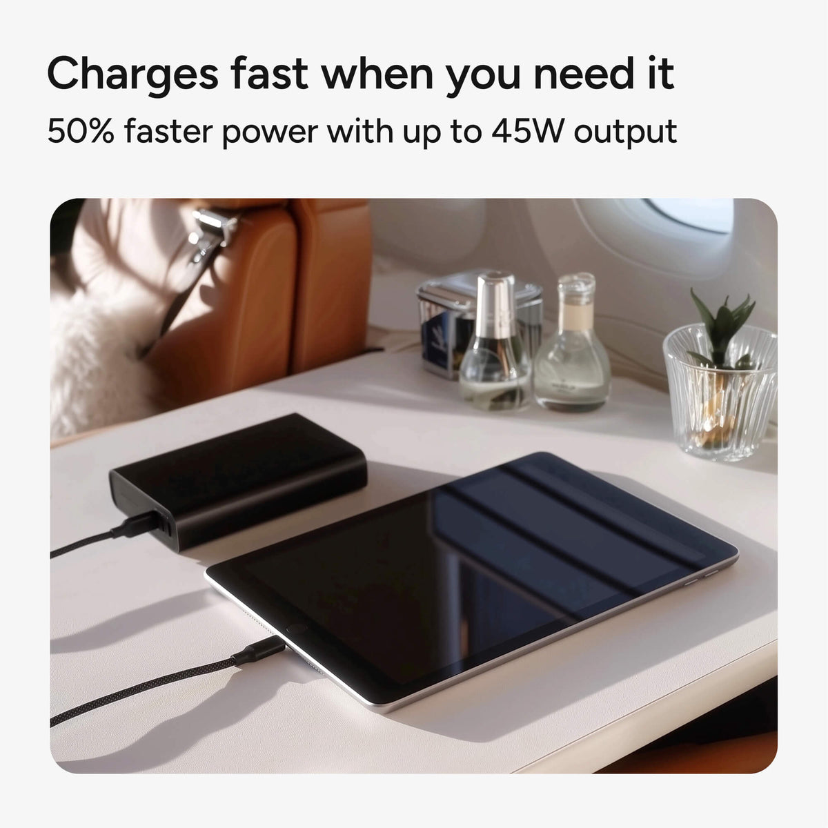 5000 mAh Powerbank med 20 W USB-C Hurtigopladning til rejser