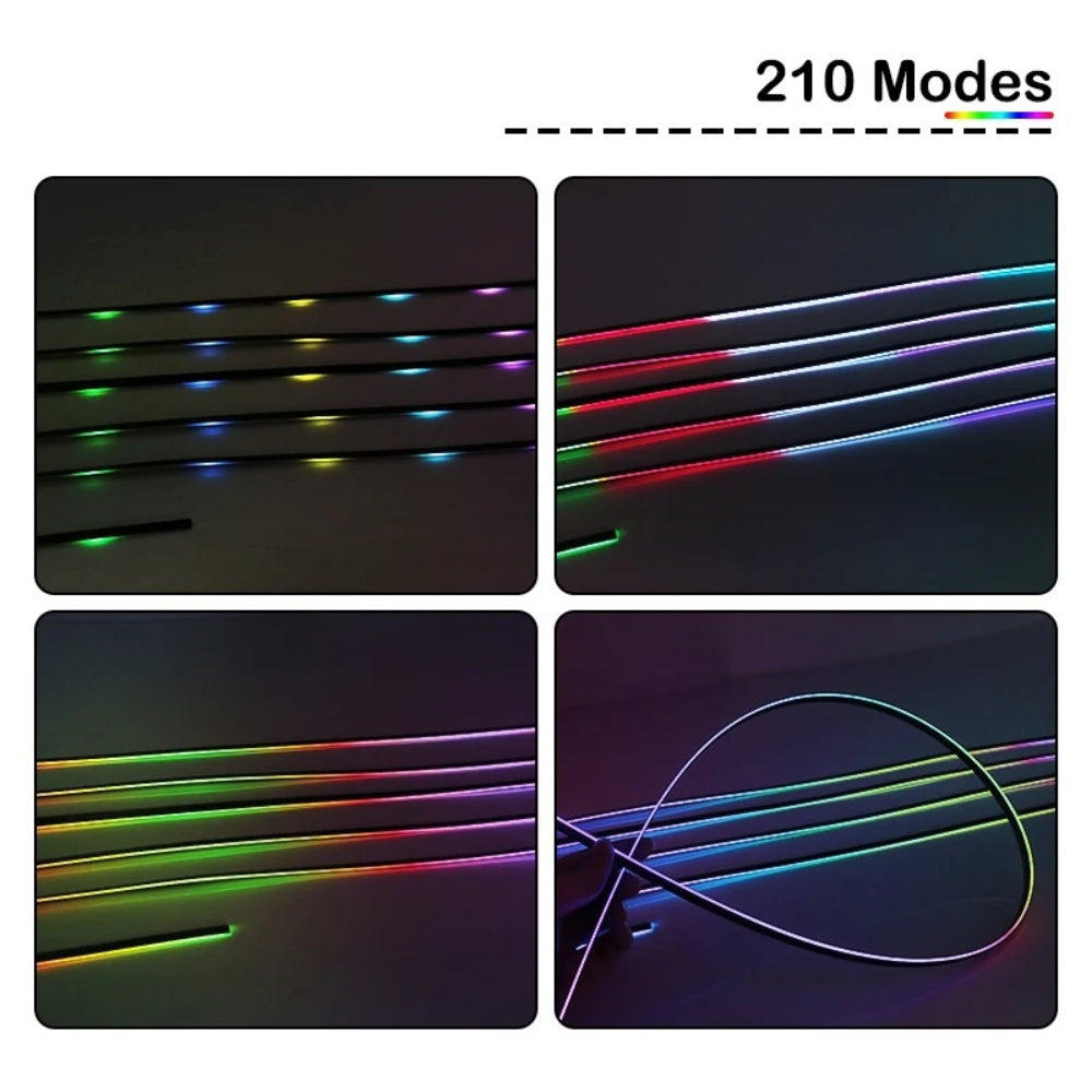 Smart LED-belysning för bilens interiör med elegans