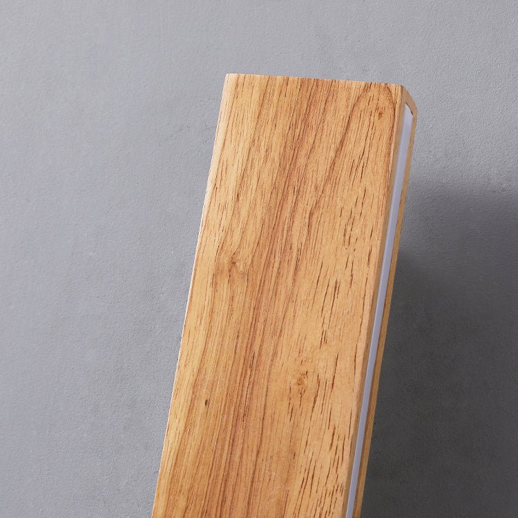 Stilren LED Vägglampa i Trä – Minimalistisk Design och Komfortljus