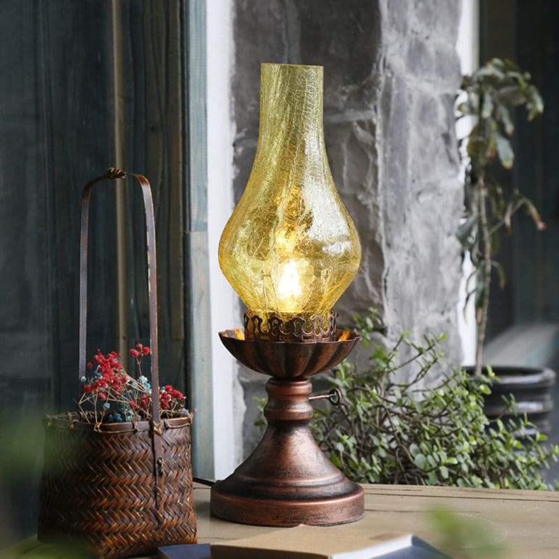 Retrobordslampa med glasskärm Craykle – Skapa mysighet i hemmet