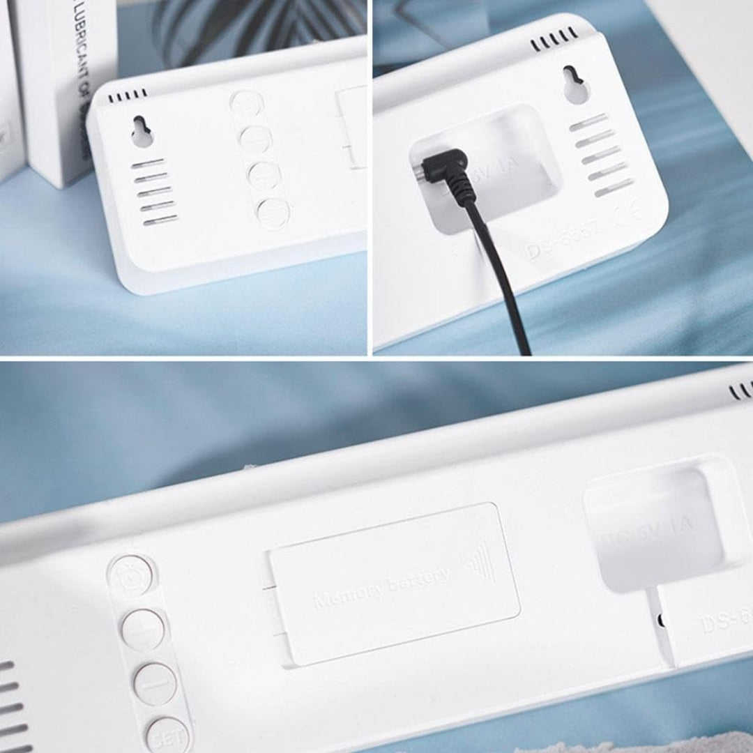 Elegant Digital Väggklocka med LED Display