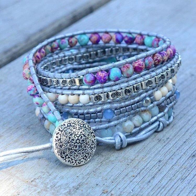 HealingWrap Armband i Turkos - Harmoni och Skydd