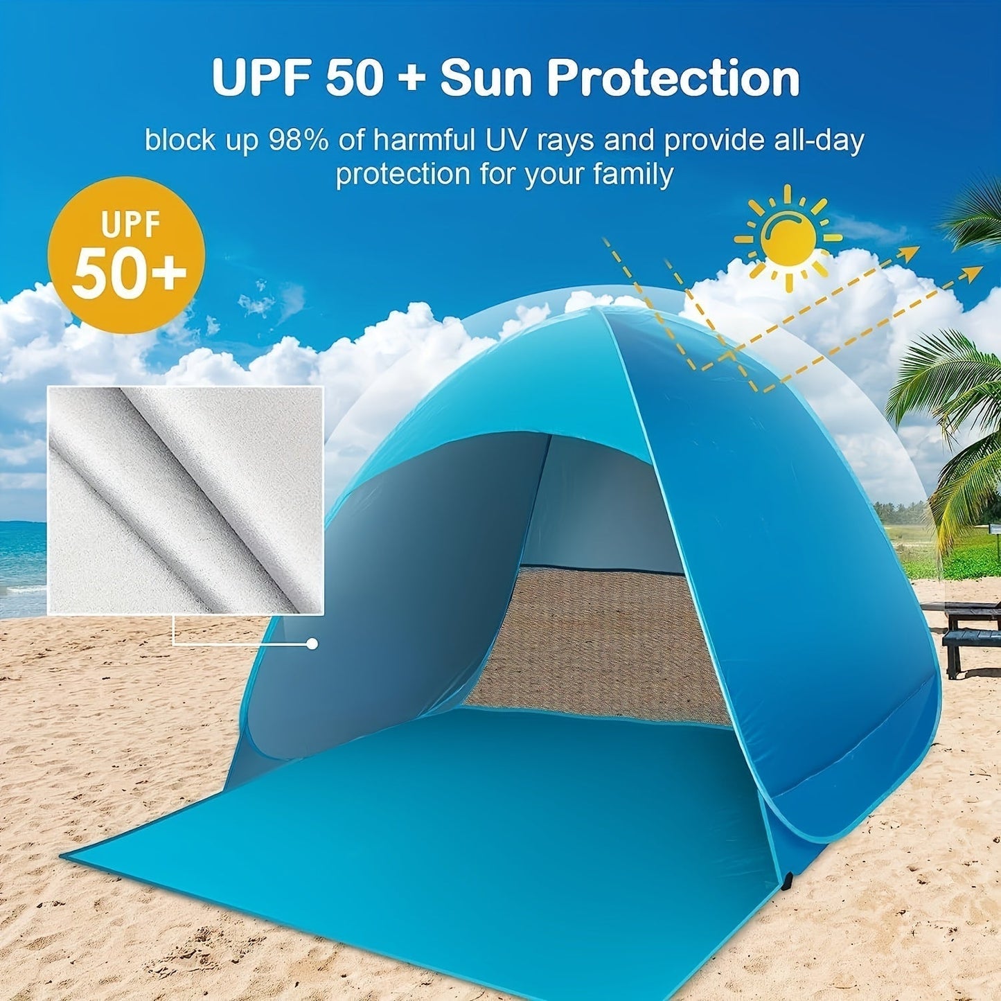 Strandskugga SkyGuard – Komfort och skydd för soliga dagar