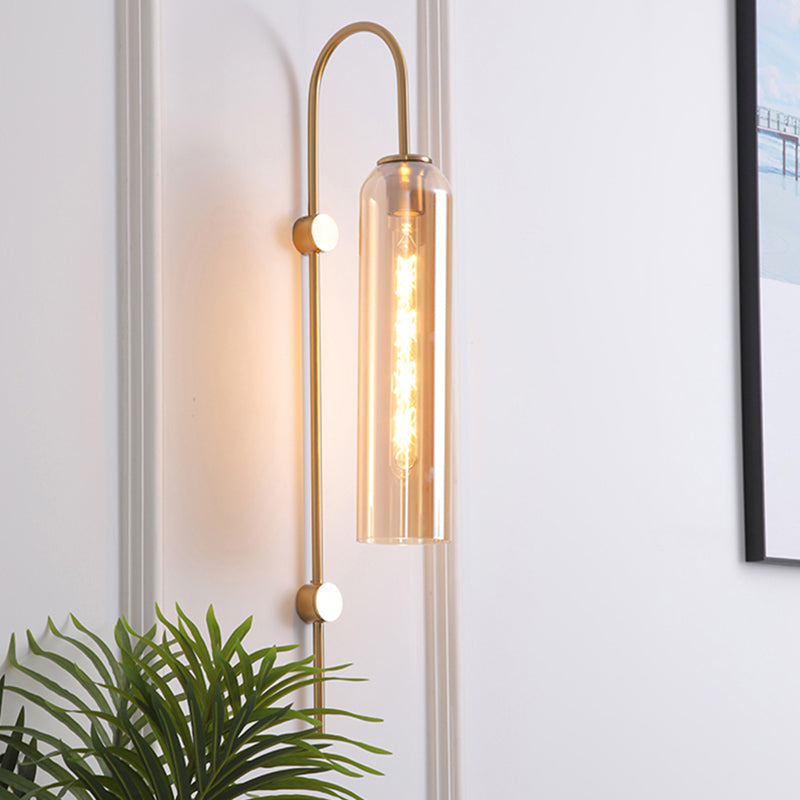 Elegant Væglampe i Glas og Metal – Stilfuld Belysning
