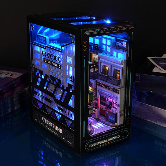 Gör-det-själv Cyberpunk Kabin Set – 3D Modell för Heminredning med Belysning