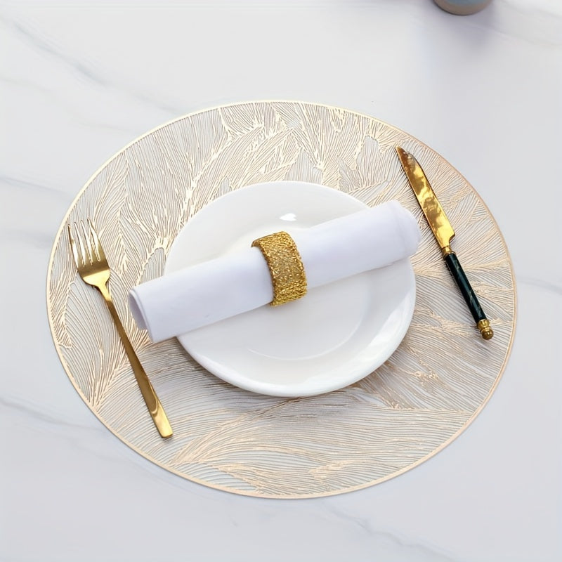 Guldpläterade underläggsset – värmetåligt och elegant
