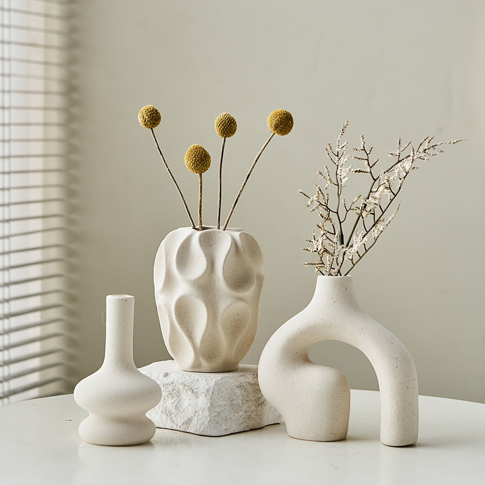 Moderna Boho Keramikvaser - Stilrent Nordiskt Design Set