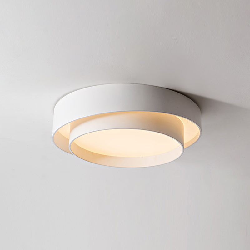 Moderne Loftlampe i Hvidt Metal med Dæmpbar LED