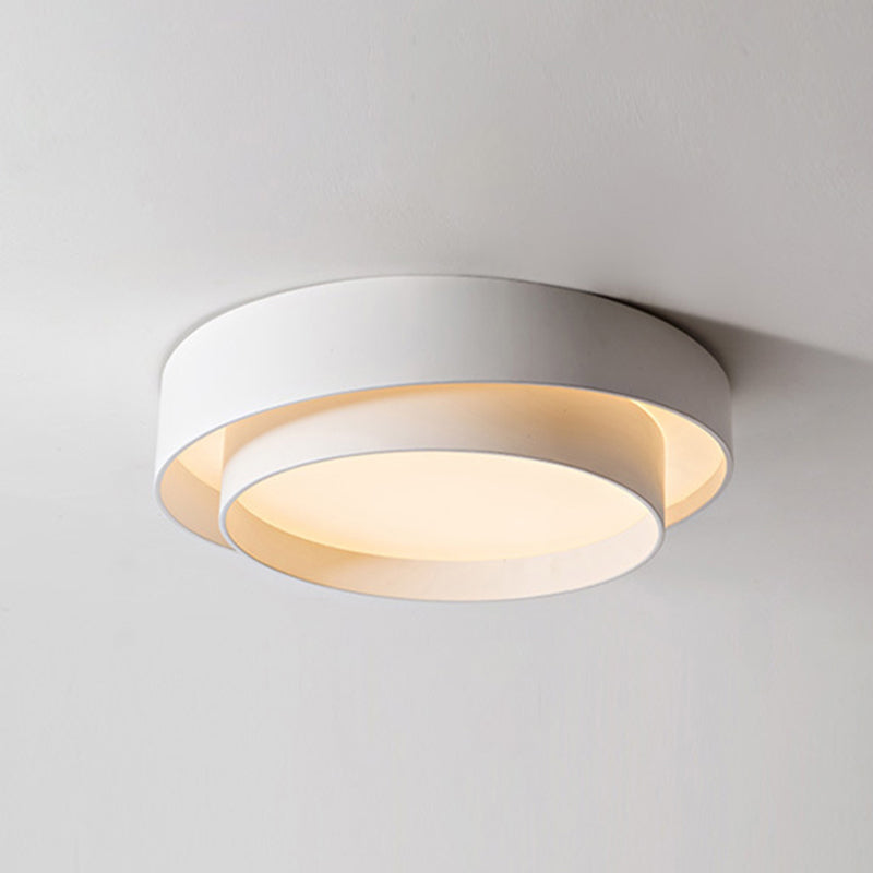 Moderne Loftlampe i Hvidt Metal med Dæmpbar LED