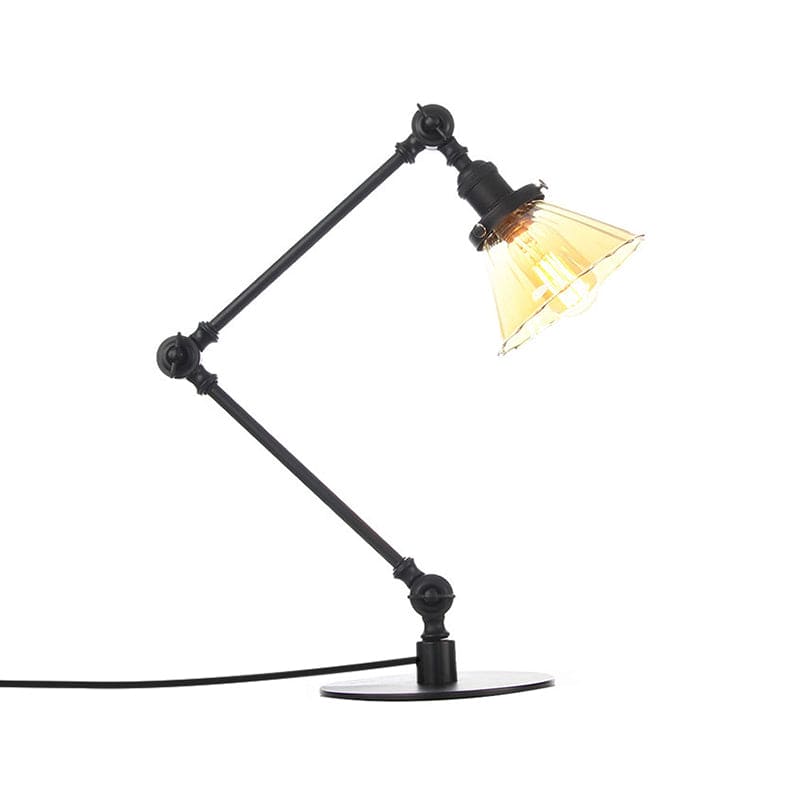 Elegant glasbordslampa med mjukt ljus – modern design