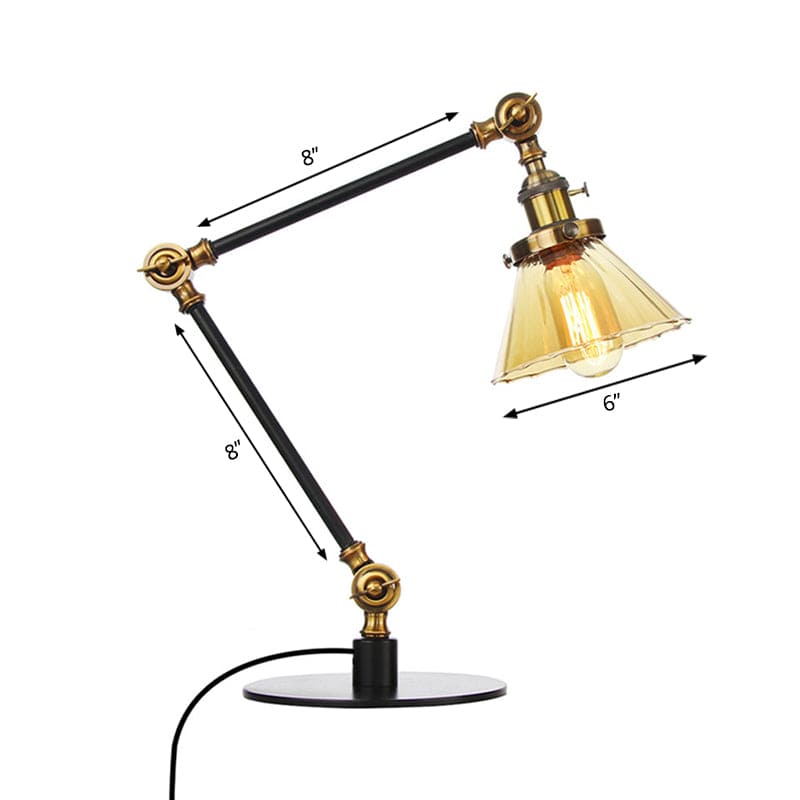Elegant glasbordslampa med mjukt ljus – modern design
