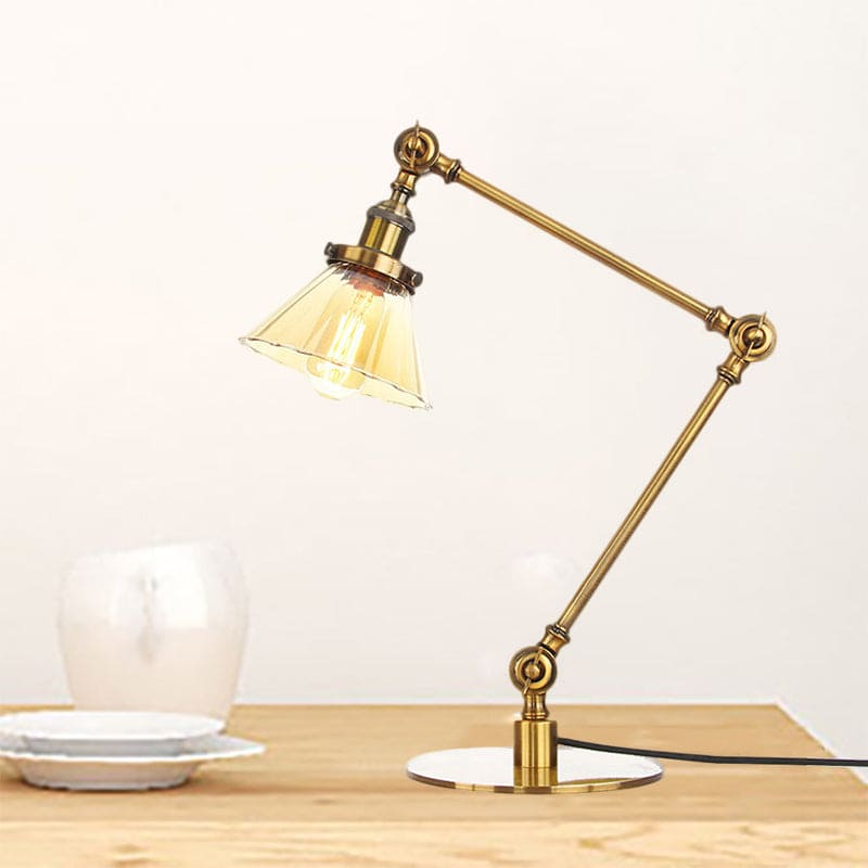 Elegant glasbordslampa med mjukt ljus – modern design