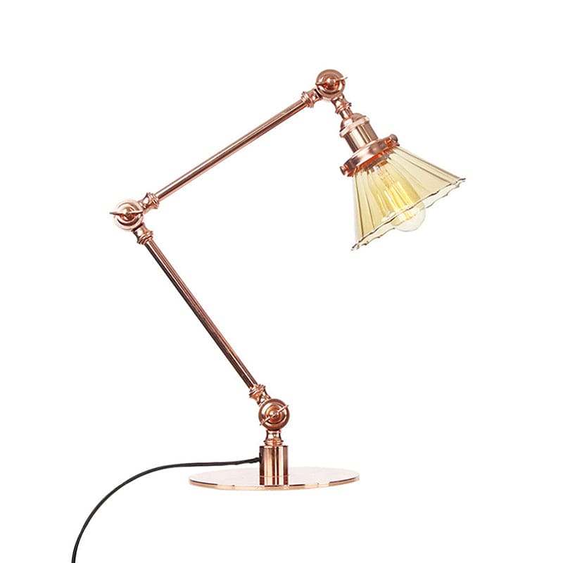 Elegant glasbordslampa med mjukt ljus – modern design