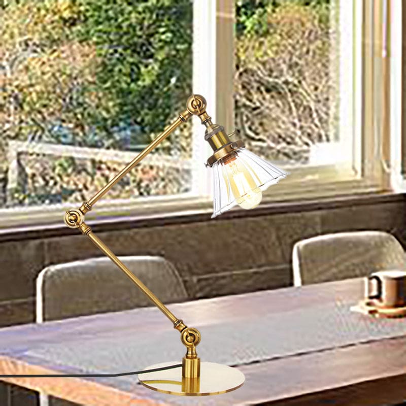 Elegant glasbordslampa med mjukt ljus – modern design