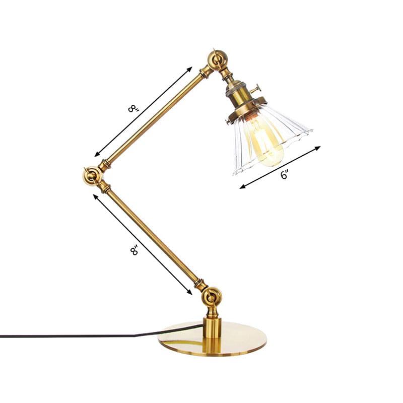 Elegant glasbordslampa med mjukt ljus – modern design