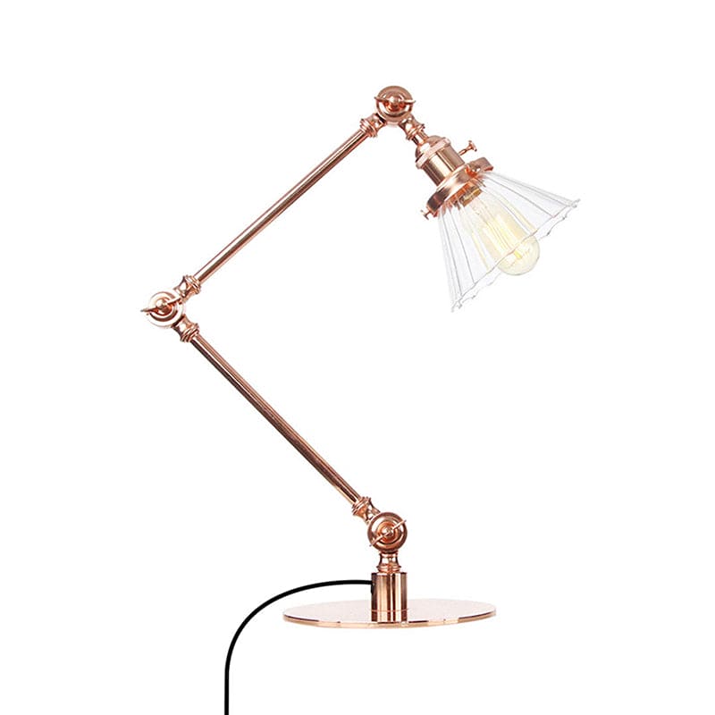 Elegant glasbordslampa med mjukt ljus – modern design