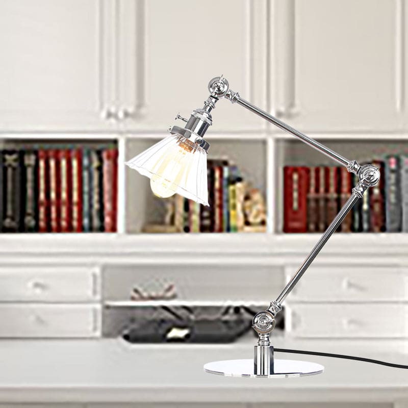 Elegant glasbordslampa med mjukt ljus – modern design