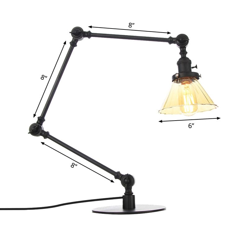 Elegant glasbordslampa med mjukt ljus – modern design