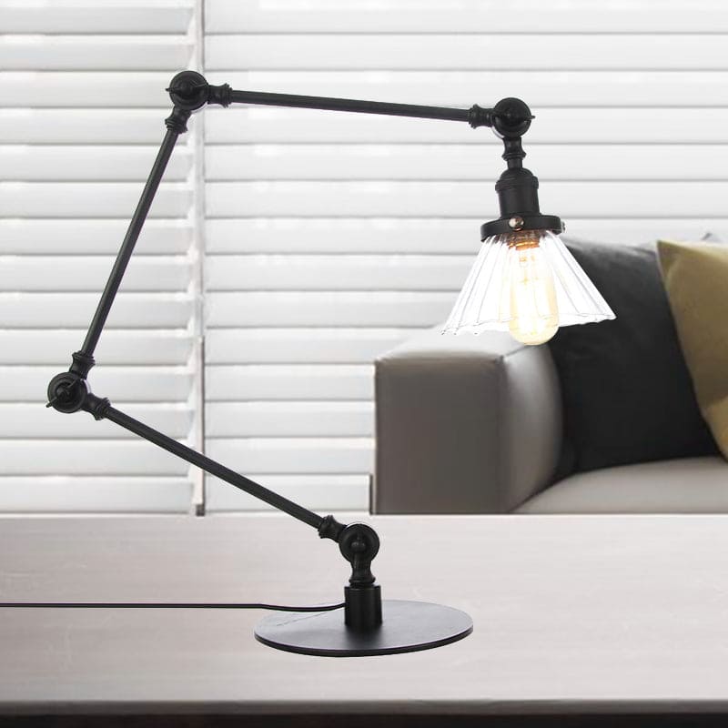 Elegant glasbordslampa med mjukt ljus – modern design