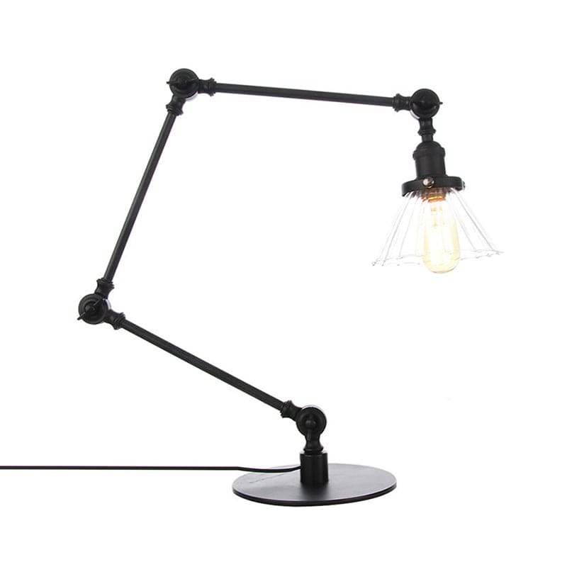 Elegant glasbordslampa med mjukt ljus – modern design