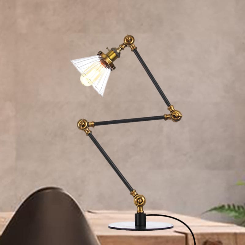 Elegant glasbordslampa med mjukt ljus – modern design