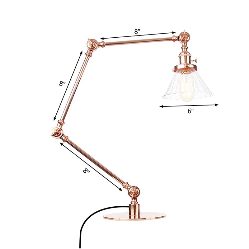 Elegant glasbordslampa med mjukt ljus – modern design