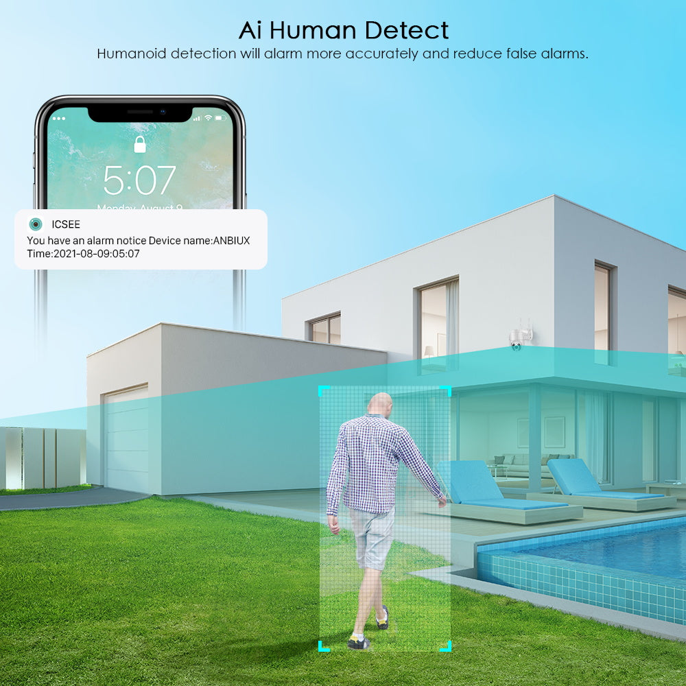 Smart WiFi Udendørs Overvågningskamera – SkyGuard 360
