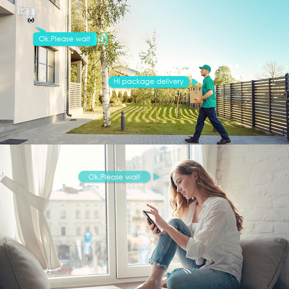 Smart WiFi Udendørs Overvågningskamera – SkyGuard 360