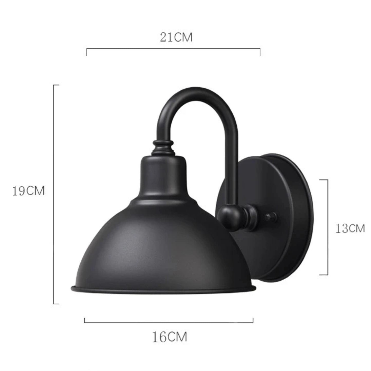 Rustik Vägglampa med Industriell Design – Perfekt för Utomhusbruk