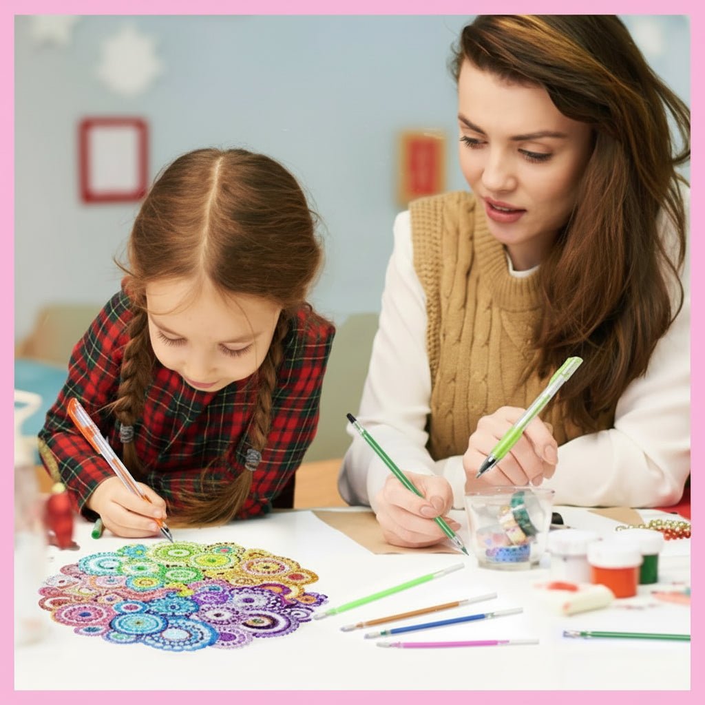 Glitter Gelpenne Sæt til Kreative Projekter og Journalføring