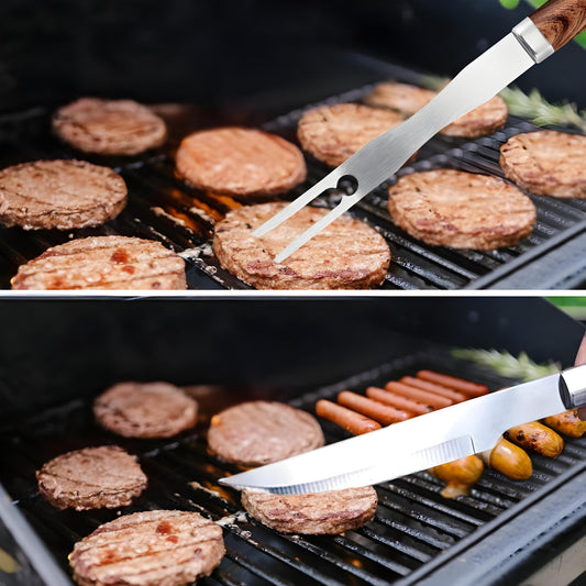 Grillmesterens Rustfri Stål Grilltilbehørssæt – 22 Dele