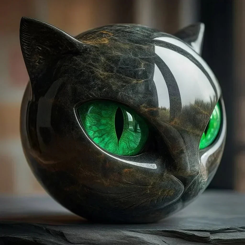Kattens eleganta skulptur – En mystisk dekorativ figur