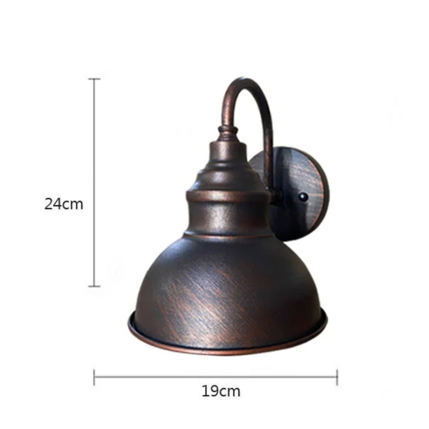 Rustik Vägglampa med Industriell Design – Perfekt för Utomhusbruk