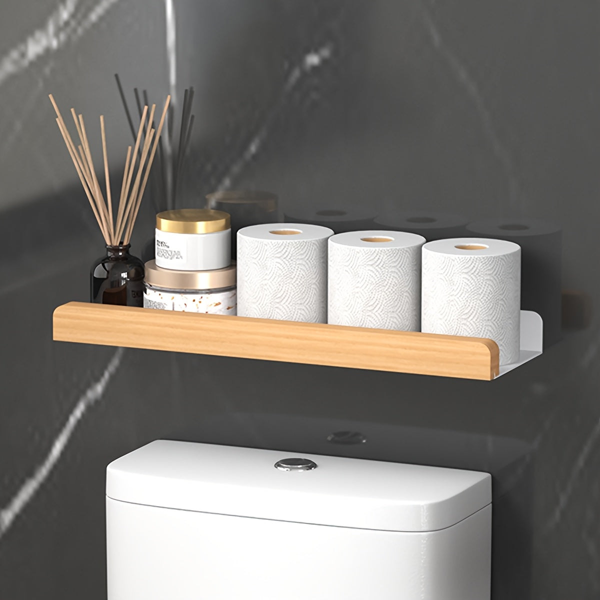 Elegant Vægmonteret Toiletpapirholder – Optimal Badeværelsesorganisering