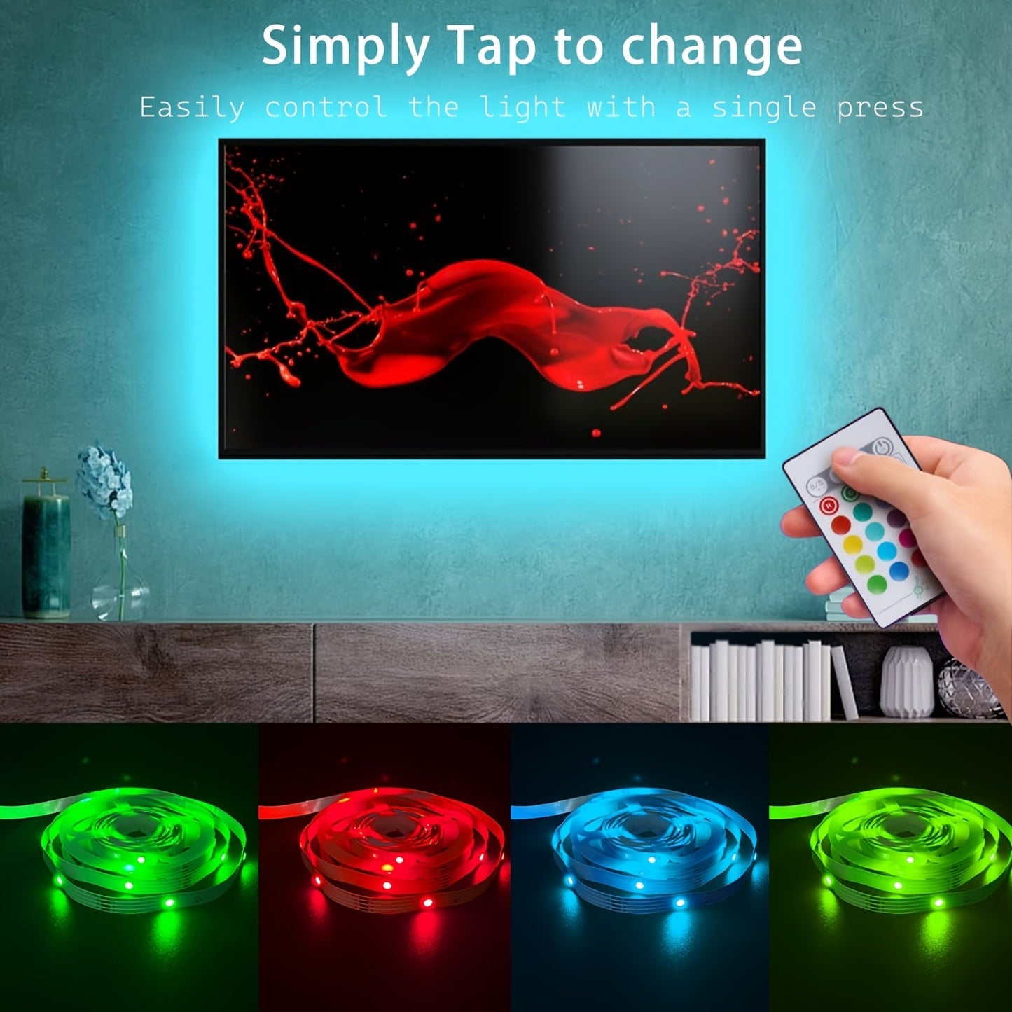 LED TV-bakgrundsbelysning med fjärrkontroll - Förbättrad komfort